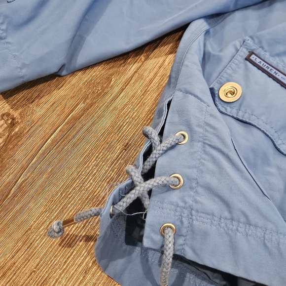 Ralph Lauren Periwinkle Blue Hooded Women Medium Full Zip Outdoor Rain Jacket - Picture 4 of 10
